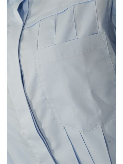 Camicia plissettata Ambra in popeline Semicouture | Y5WK23L36-1