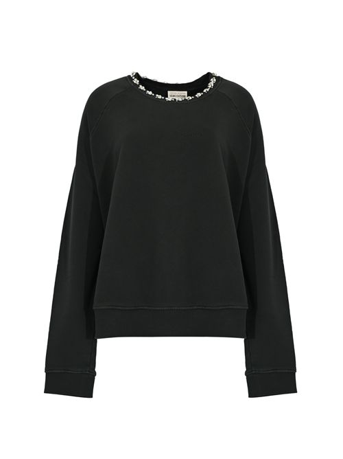 Felpa Marquilla in cotone con ricamo strass Semicouture | Y5WP07Y49-0