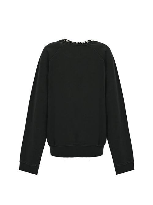 Felpa Marquilla in cotone con ricamo strass Semicouture | Y5WP07Y49-0