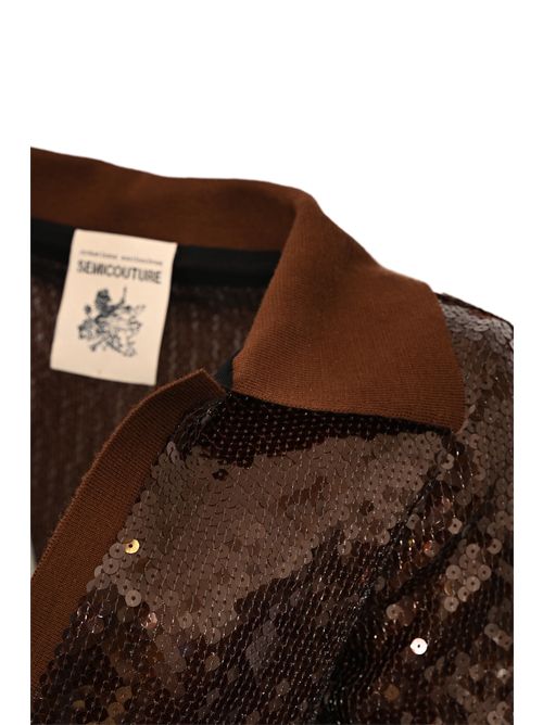 Abito leon in maglia full paillettes Semicouture | Y5WP33U89-0