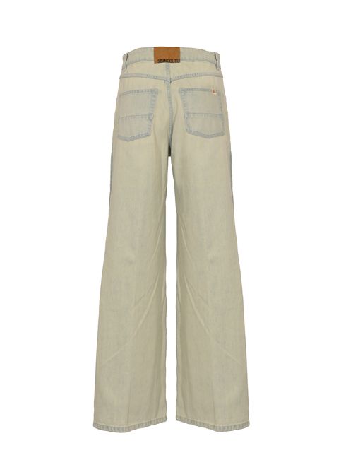 Jeans Fernana a gamba ampia in denim chiaro Semicouture | Y5WY30JNS63