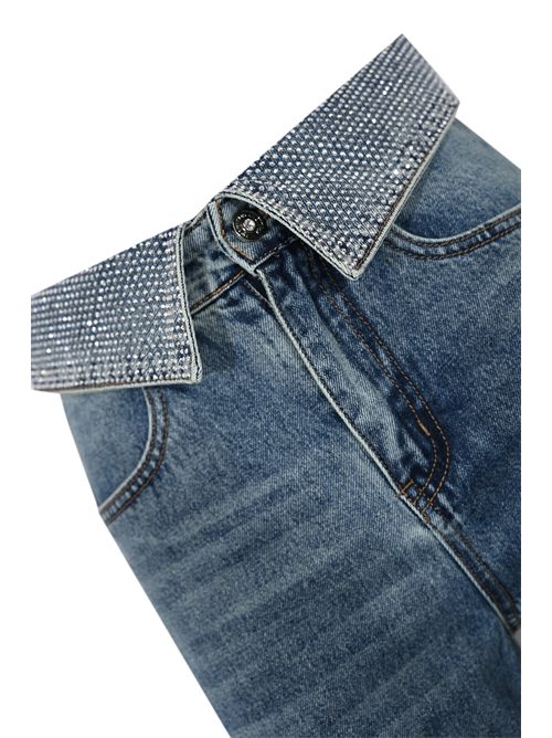 Jeans Ori in denim con strass TWENTYFOURHAITCH | A0051BLU