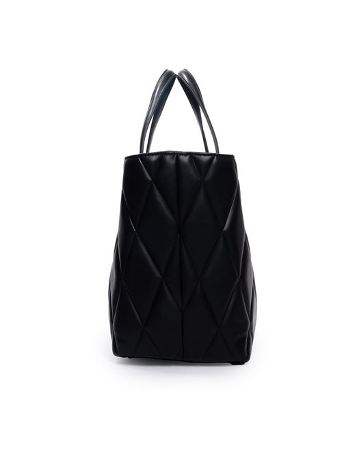 Borsa shopper trapuntata con logo Oval-T Nero TWINSET | 252TB705000006