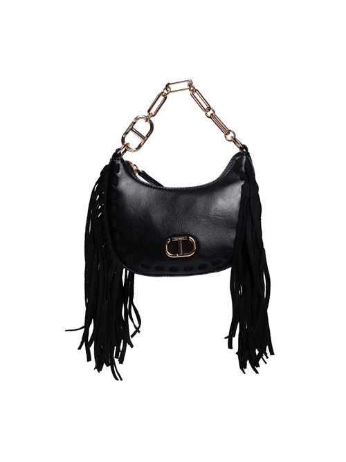 Borsa Hobo Mini con frange e manico catena Oval-T TWINSET | 252TB712300006