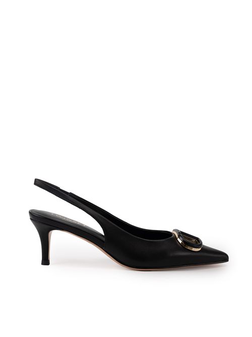 Decollete sling back con oval-T in pelle TWINSET | 252TCP03000006