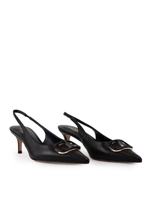 Decollete sling back con oval-T in pelle TWINSET | 252TCP03000006