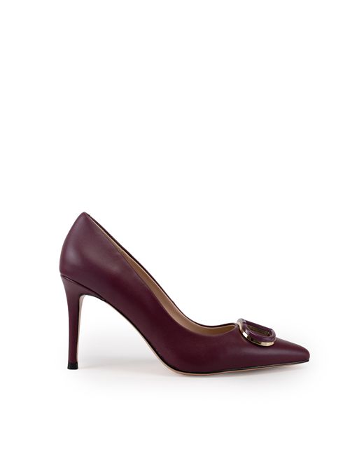 Decollete in pelle con oval-T TWINSET | 252TCP03205609