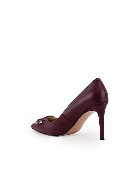 Decollete in pelle con oval-T TWINSET | 252TCP03205609