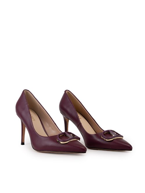 Decollete in pelle con oval-T TWINSET | 252TCP03205609