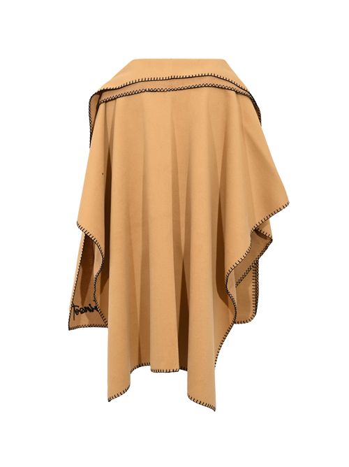Poncho in panno con sciarpa Marrone TWINSET | 252TO517012918