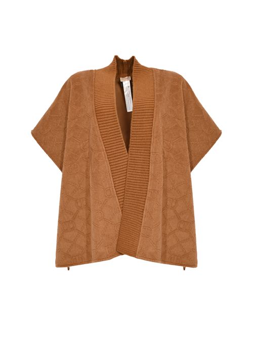 Poncho in panno con Oval T Alpaca TWINSET | 252TO542012538
