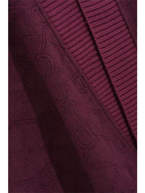 Poncho in panno con Oval T Purple TWINSET | 252TO542012635