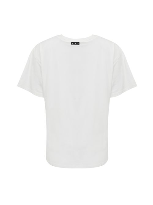 T-shirt over in cotone con ricamo Oval-t floreale TWINSET | 252TP205300001