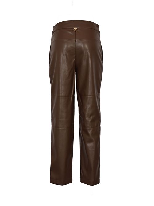 Pantalone in tessuto spalmato effetto pelle TWINSET | 252TP209100203