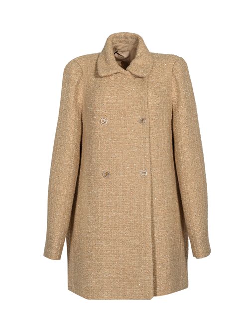 Cappotto in boucle lurex con paillettes TWINSET | 252TP214112778