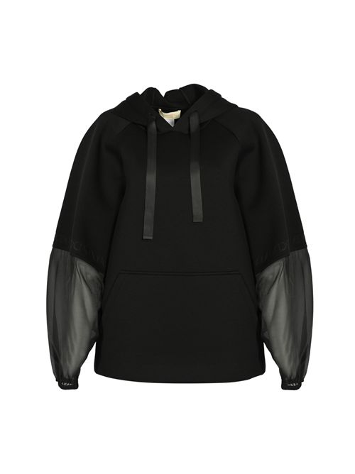 Felpa over in scuba e organza TWINSET | 252TP219400006
