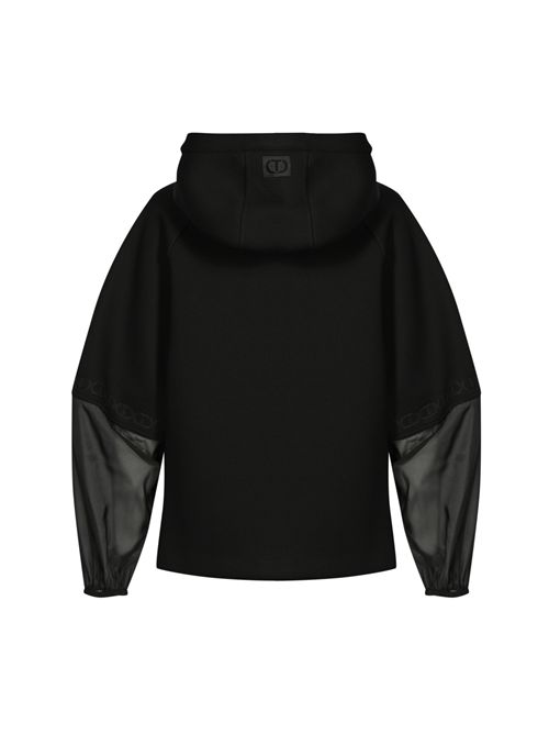 Felpa over in scuba e organza TWINSET | 252TP219400006