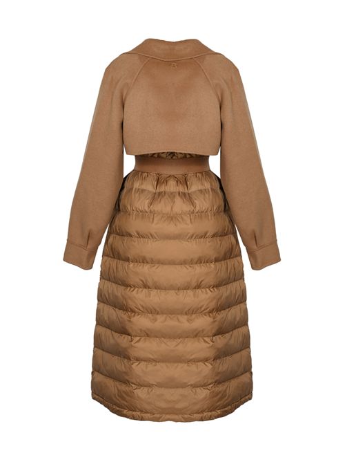 Cappotto in panno di lana e inserti trapuntati in nylon TWINSET | 252TP222111754