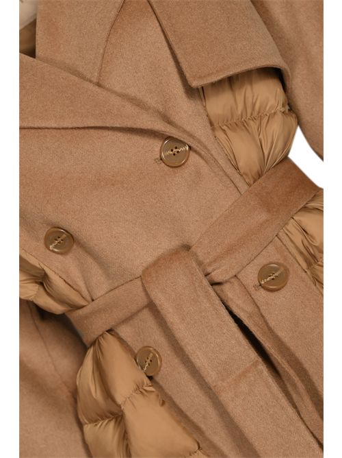 Cappotto in panno di lana e inserti trapuntati in nylon TWINSET | 252TP222111754