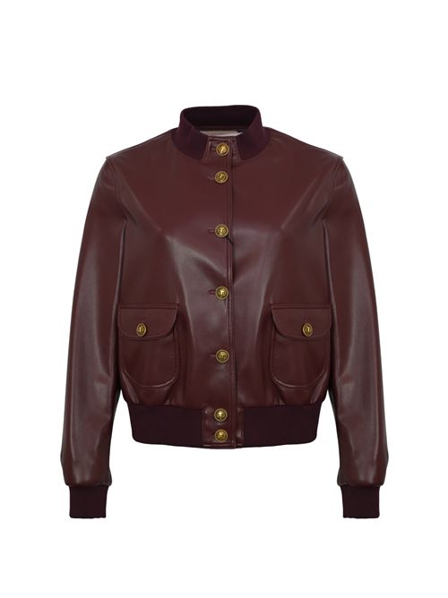 Giacca effetto pelle con bottoni Oval-T TWINSET | 252TP223205609