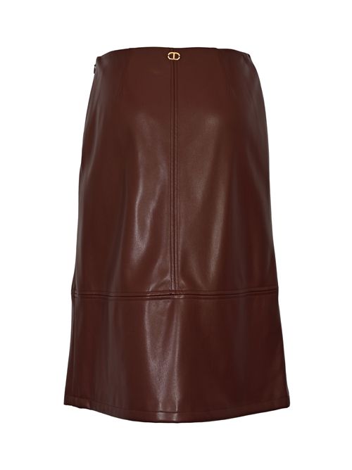 Gonna in tessuto spalmato con bottoni Oval-T TWINSET | 252TP223305609