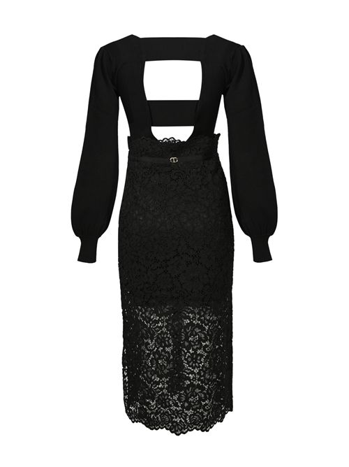 Abito in maglia di viscosa e pizzo TWINSET | 252TP303000006