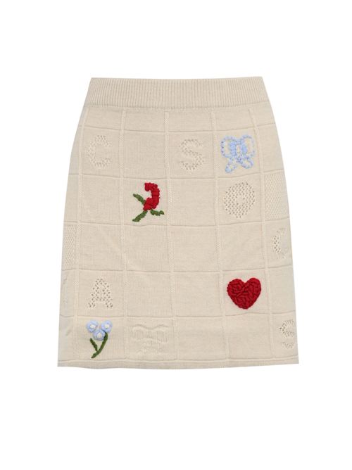 Gonna in filato di lana Treeblend con ricami TWINSET | 252TP331100522