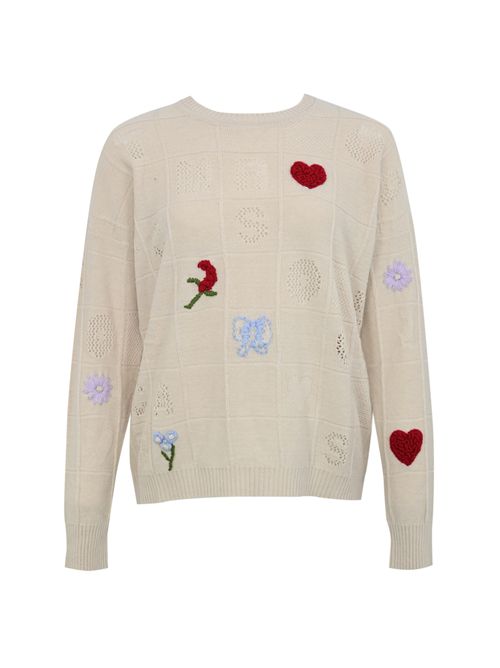 Maglia in filato di lana Treeblend con ricami TWINSET | 252TP331300522