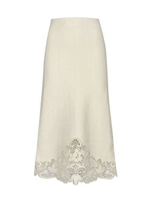 Gonna longuette in maglia con pizzo TWINSET | 252TP340700282