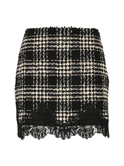 Minigonna in bouclé check di misto lana e cotone TWINSET | 252TT211212876