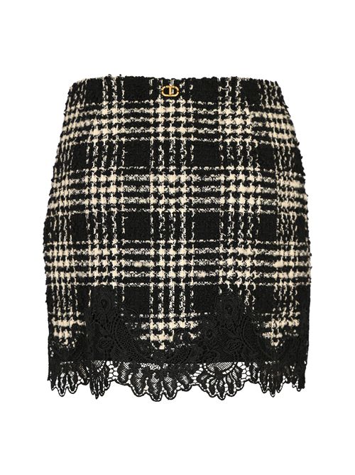 Minigonna in bouclé check di misto lana e cotone TWINSET | 252TT211212876