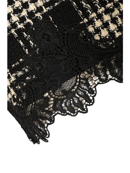 Minigonna in bouclé check di misto lana e cotone TWINSET | 252TT211212876