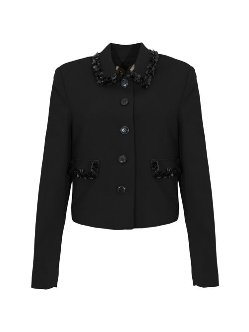 Giacca in crêpe con ricami di paillettes TWINSET | 252TT223000006