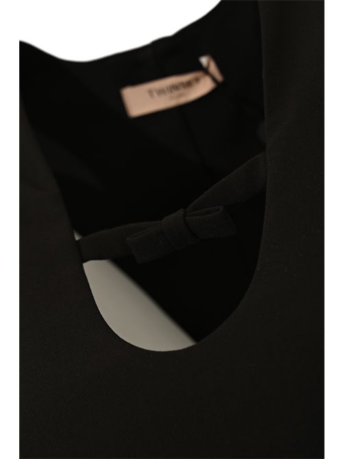 Abito corto in crêpe con ricamo TWINSET | 252TT223100006