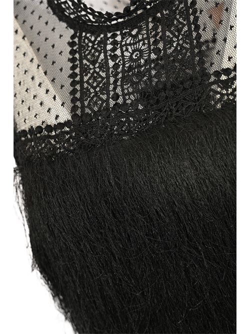 Abito corto con frange e tulle TWINSET | 252TT230100006