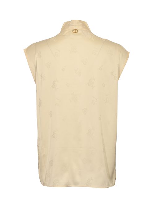 Top in raso jacquard con fiocco TWINSET | 252TT236500059