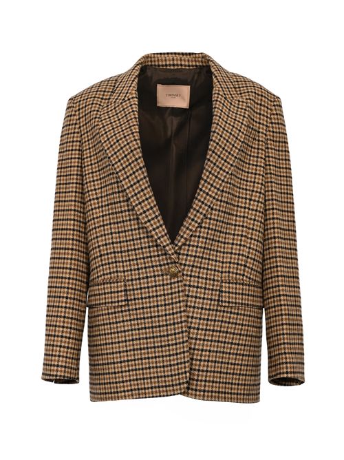 Giacca blazer in misto lana check TWINSET | 252TT242012884