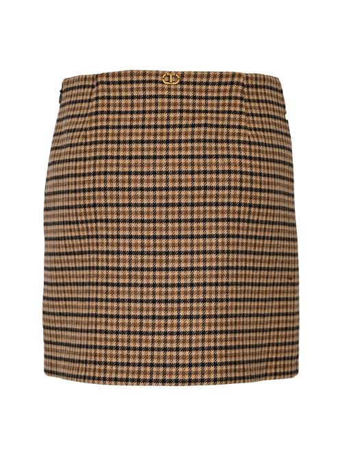 Minigonna in misto lana check TWINSET | 252TT242212884