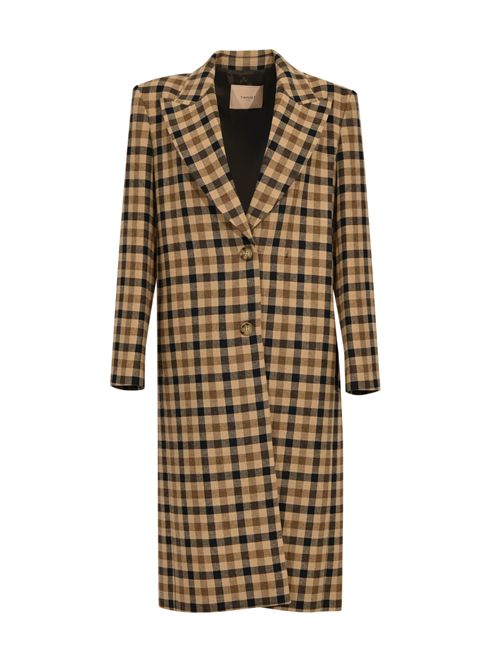 Cappotto in misto lana check TWINSET | 252TT243012885