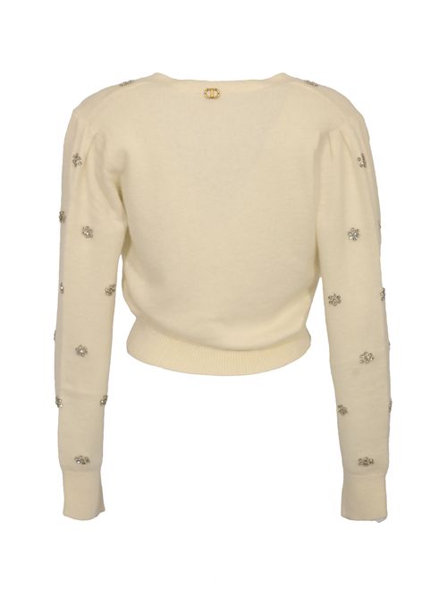 Cardigan in misto angora con ricamo Neve TWINSET | 252TT318000282