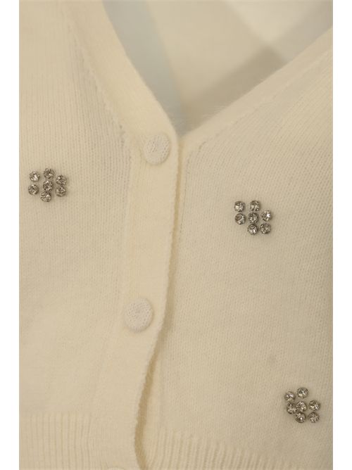 Cardigan in misto angora con ricamo Neve TWINSET | 252TT318000282