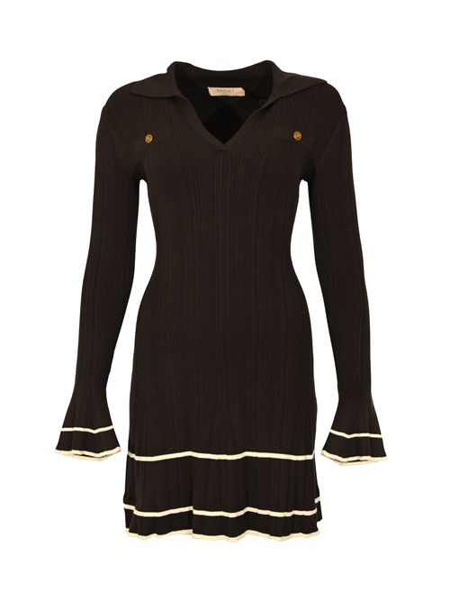 Abito in maglia di viscosa a costine TWINSET | 252TT323012996