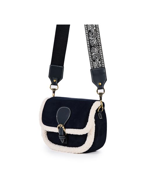 Borsa Agnes in eco suede Blu viamailbag | AGNESB04