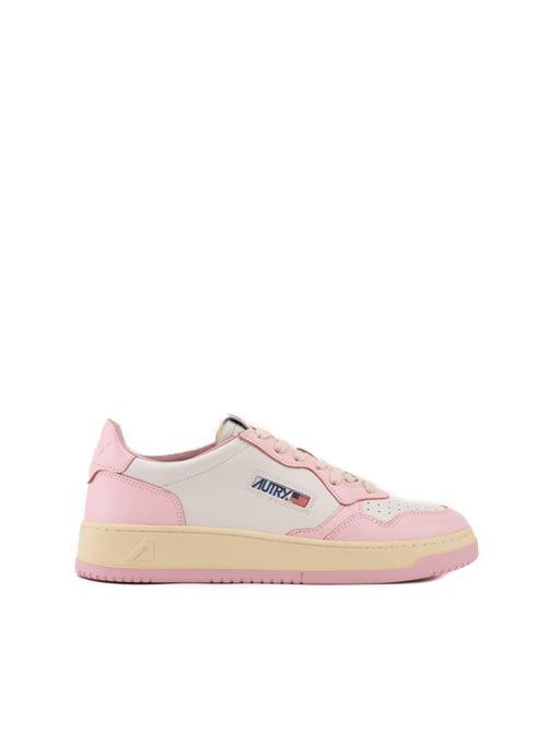 Sneakers Autry Medialist Low in pelle bicolor White/Pink AUTRY | AULMWB37