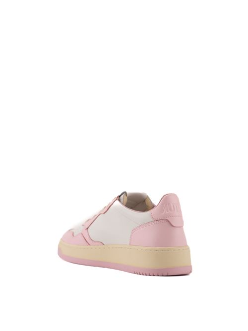 Sneakers Autry Medialist Low in pelle bicolor White/Pink AUTRY | AULMWB37