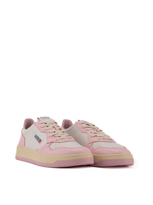 Sneakers Autry Medialist Low in pelle bicolor White/Pink AUTRY | AULMWB37