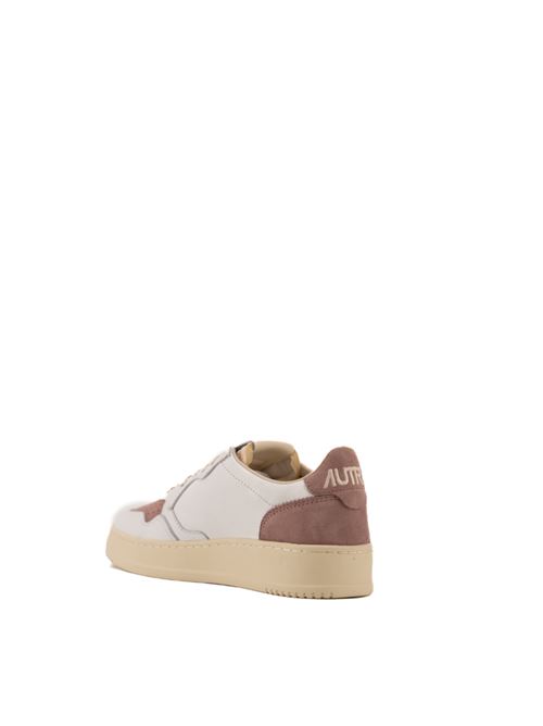 Sneakers Autry Medalist Low in pelle e suede Bianco/Nude AUTRY | AULWSL33