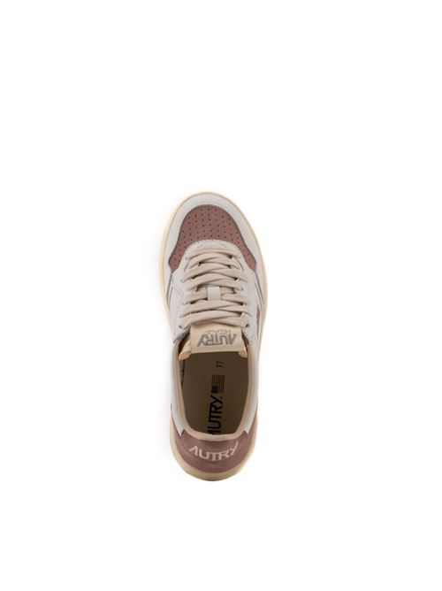 Sneakers Autry Medalist Low in pelle e suede Bianco/Nude AUTRY | AULWSL33