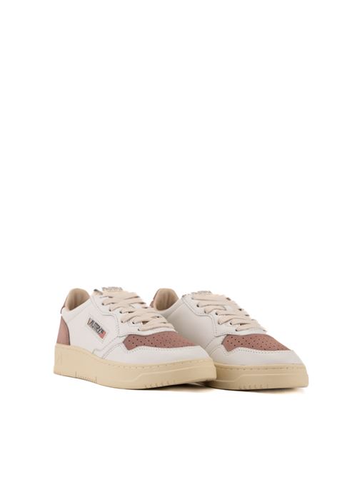 Sneakers Autry Medalist Low in pelle e suede Bianco/Nude AUTRY | AULWSL33