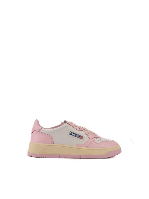 Sneakers Autry Medialist Low in pelle bicolor Bianco/Rosa AUTRY | AULWWB37